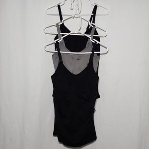 Source Unknown Black and Gray Camisole
